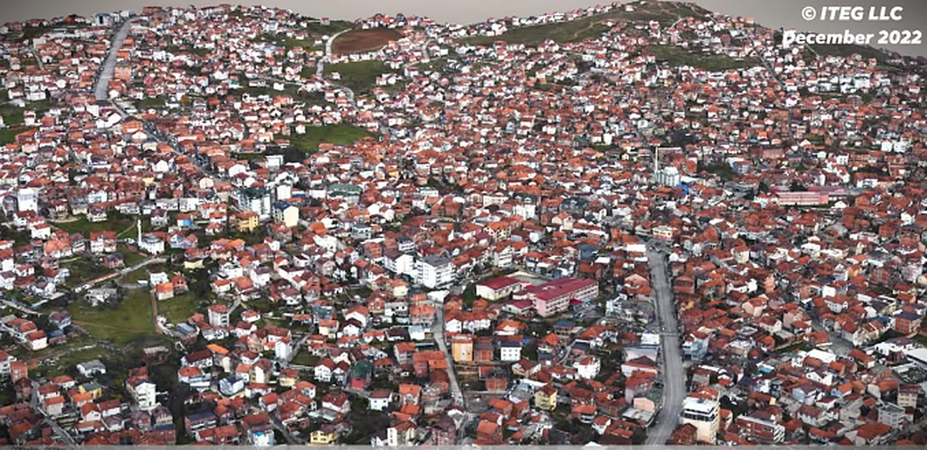 3D model of the Kodra e Trimave neighbourhood